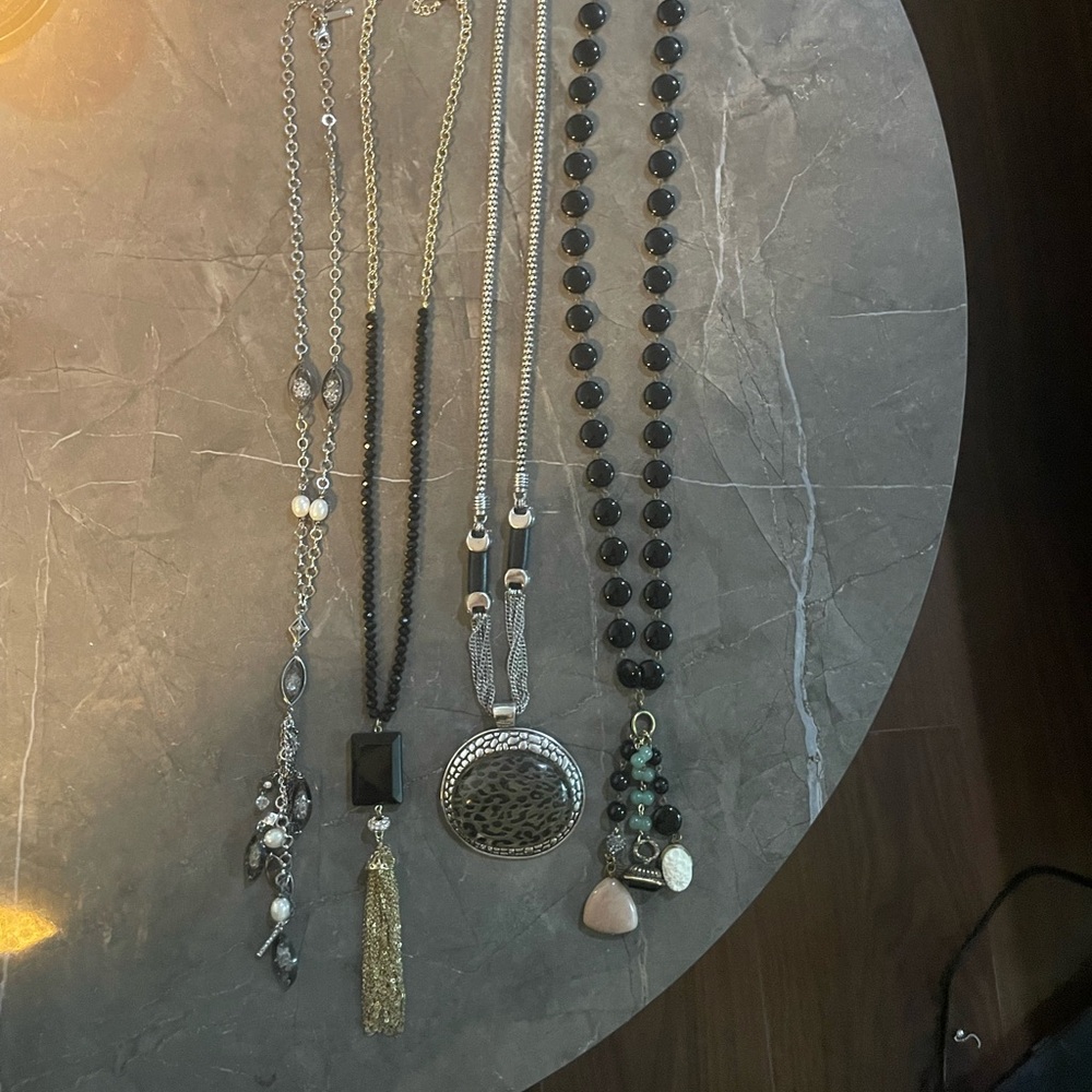 Necklaces - set of 4 long necklaces - WHBM and Chico’s - these are NWOT - 1 Set